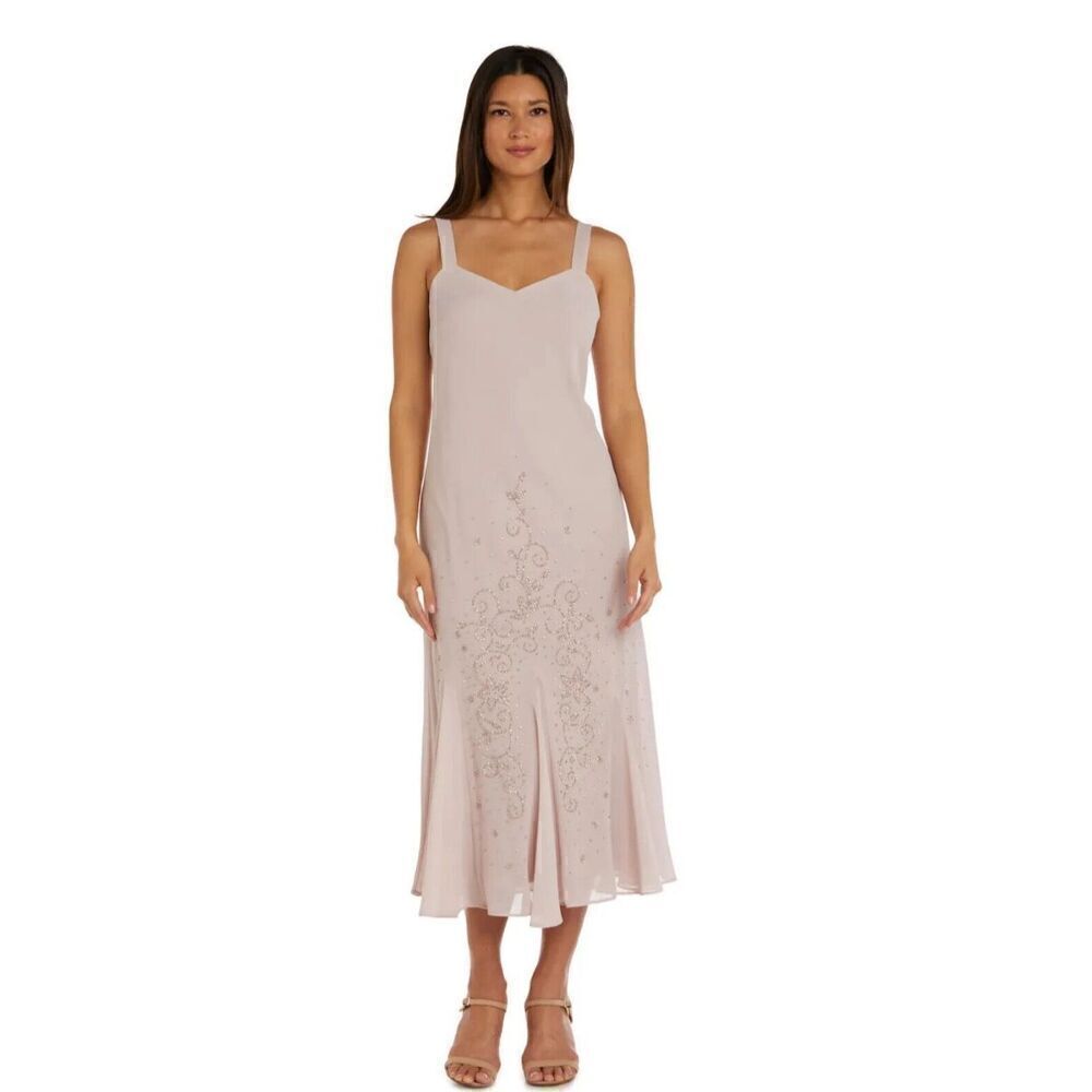 R & M Richards 2 Piece Embellished Mother of the Bride Midi Dress Size 12